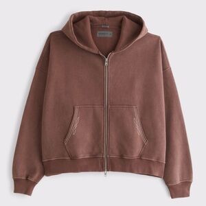 Abercrombie & Fitch Soft Essentials, Cropped Zip Up Hoodie